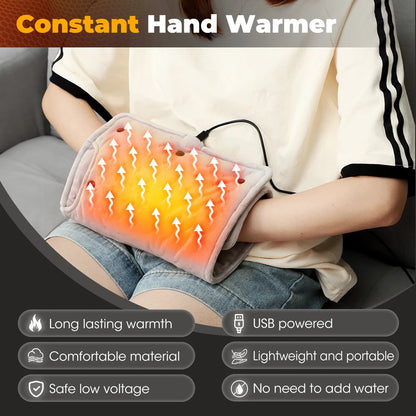 Electric Heating Pad Hand Warmer Heating Muff For Hands USB Plug In Muff Heated Hand Warmer Electric Winter Autumn Keeps Hands Warm Portable Warm Winter Hand Heater For Home Room Warming Blanket