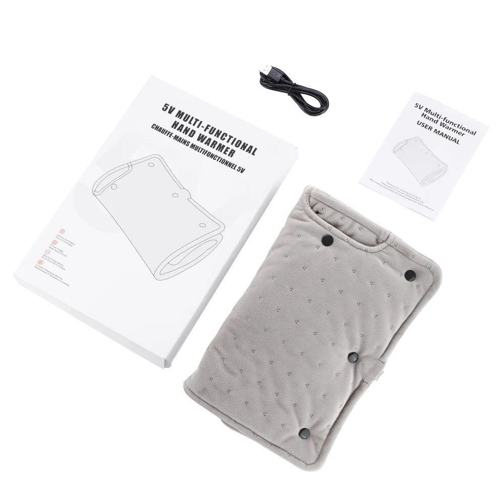 Electric Heating Pad Hand Warmer Heating Muff For Hands USB Plug In Muff Heated Hand Warmer Electric Winter Autumn Keeps Hands Warm Portable Warm Winter Hand Heater For Home Room Warming Blanket