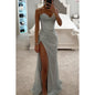 Sexy Split Suspender Dress Fashion Evening Party Slim V-neck Long Dresses Summer Clothing For Women