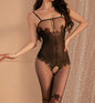 Transparent Sexy Seduction One-piece Garter Belt Stockings Mesh Bodysuit