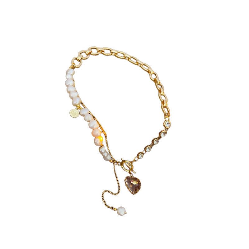 Asymmetric Heart-shaped Freshwater Pearl Necklace