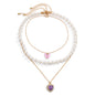 Imitation Pearl Stacking Retro Beaded Necklace